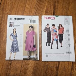 Butterick Sewing Patterns in Pink and Blue